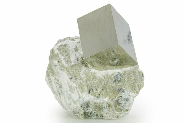 Natural Pyrite Cube In Rock - Navajun, Spain #361836